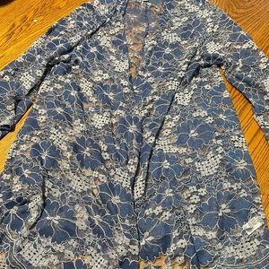 Blue lace cardigan